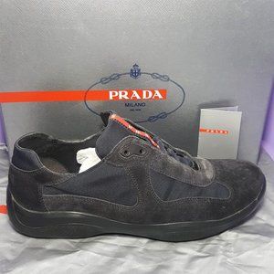 PRADA Mens Americas Cup Suede Sneaker US Size 10.5